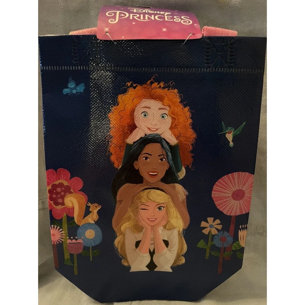 NEW Disney Princess 2 Pack Mini Reusable Halloween Bags w/ Handles Pink/Blue